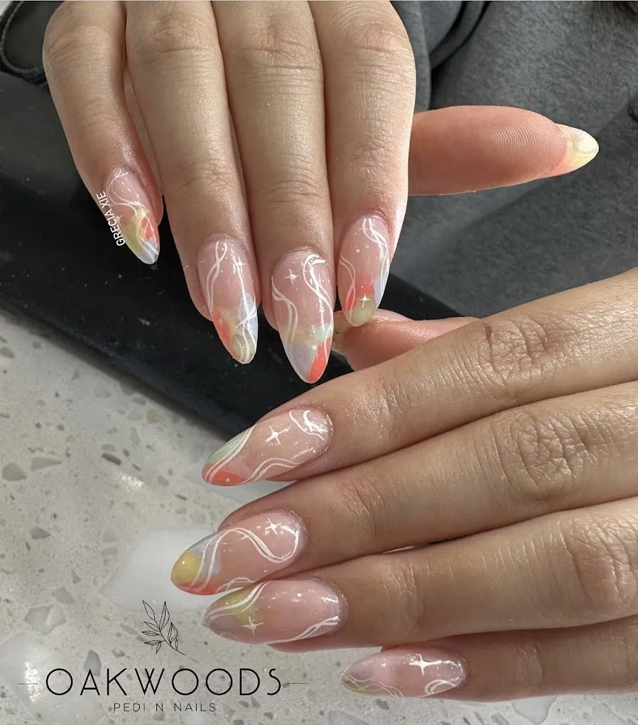Victoria's nail design done by Oakville's best nail salon